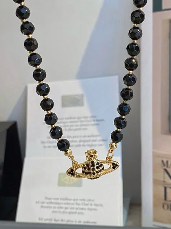 Vivienne Westwood Black & Gold Choker - Picture 2 of 9